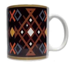 Kubek - Boho, wzory etniczne, figury geometryczne
